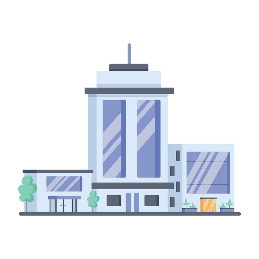 Trendy Modern Building vector