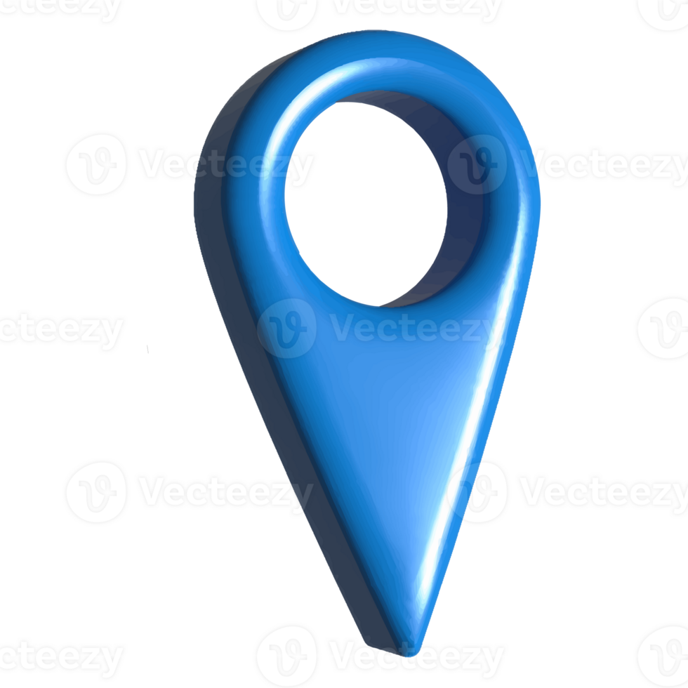 3D Pointer pin location symbol. Marker icon sign. checkpoint icon. png