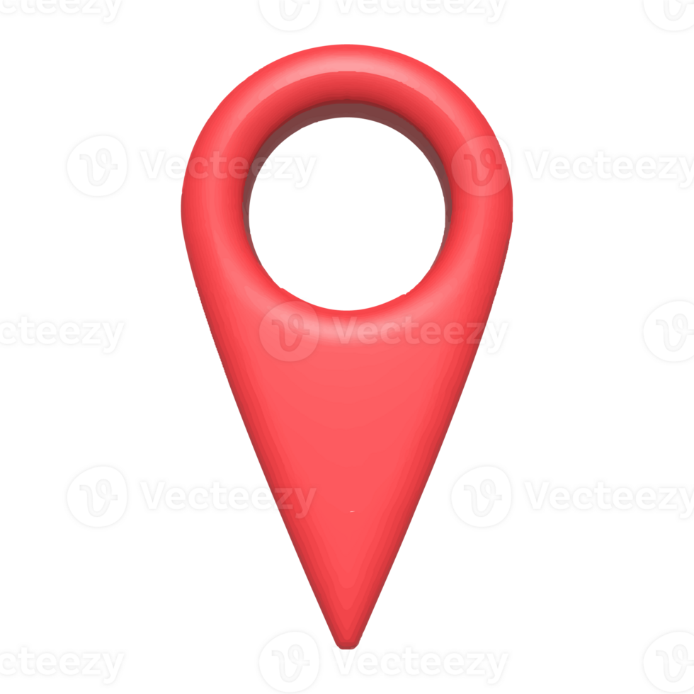 3D Pointer pin location symbol. Marker icon sign. checkpoint icon. png
