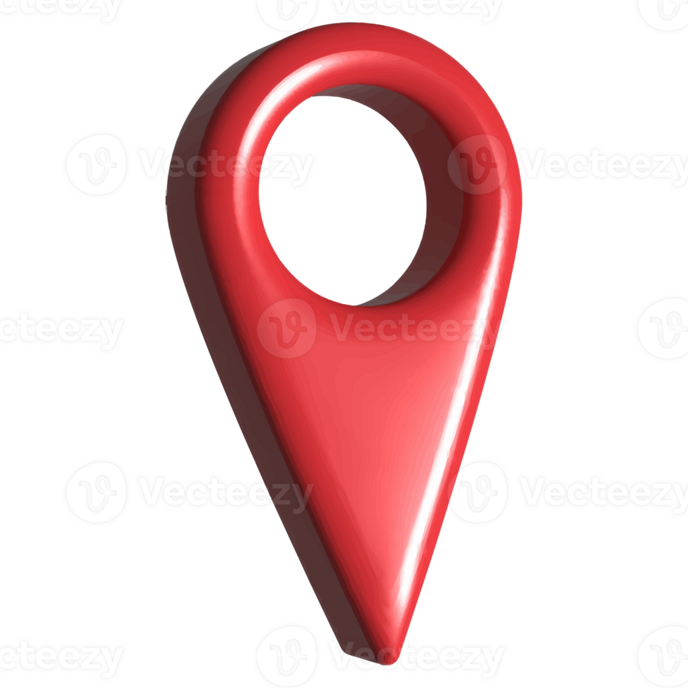 3D Pointer pin location symbol. Marker icon sign. checkpoint icon. png