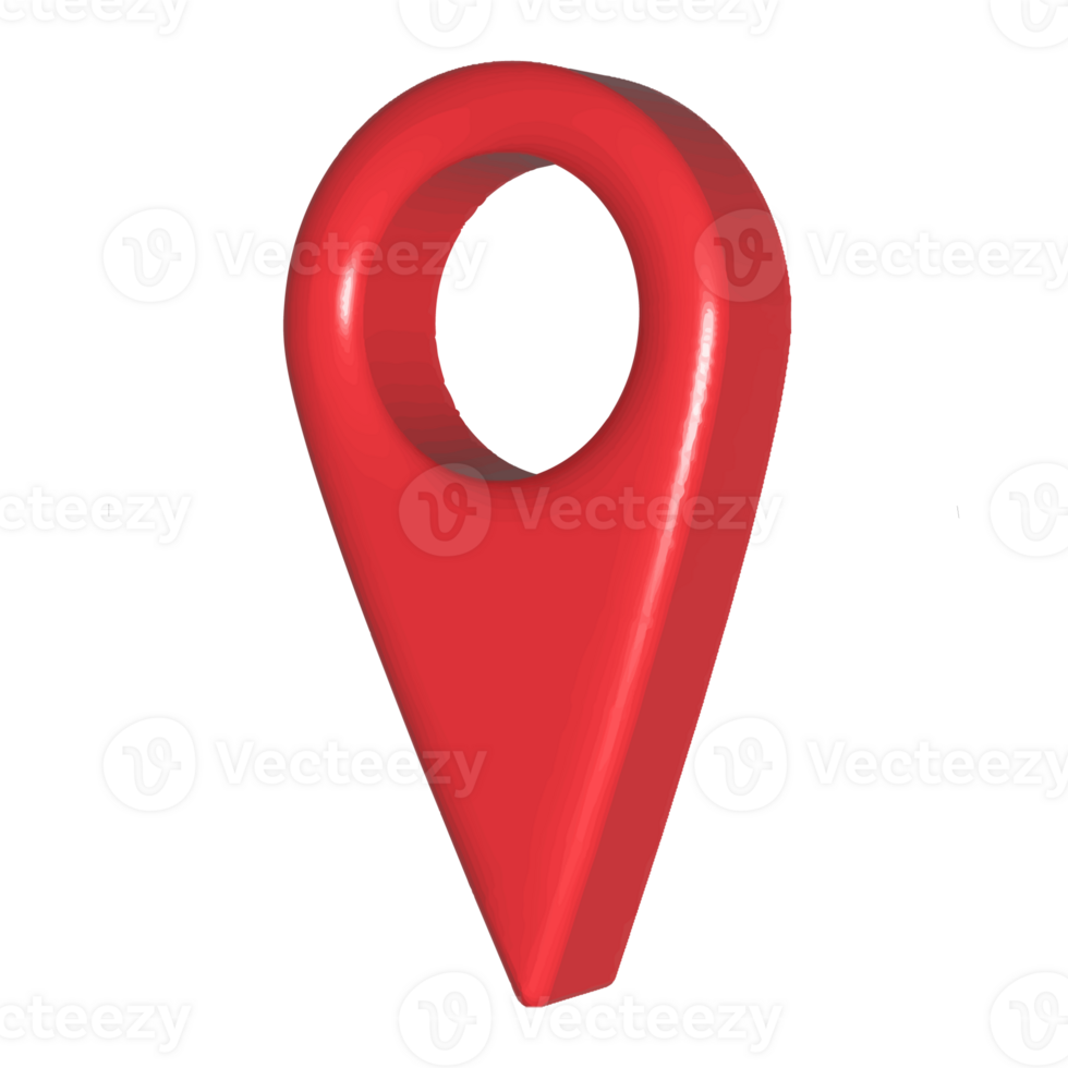 3D Pointer pin location symbol. Marker icon sign. checkpoint icon