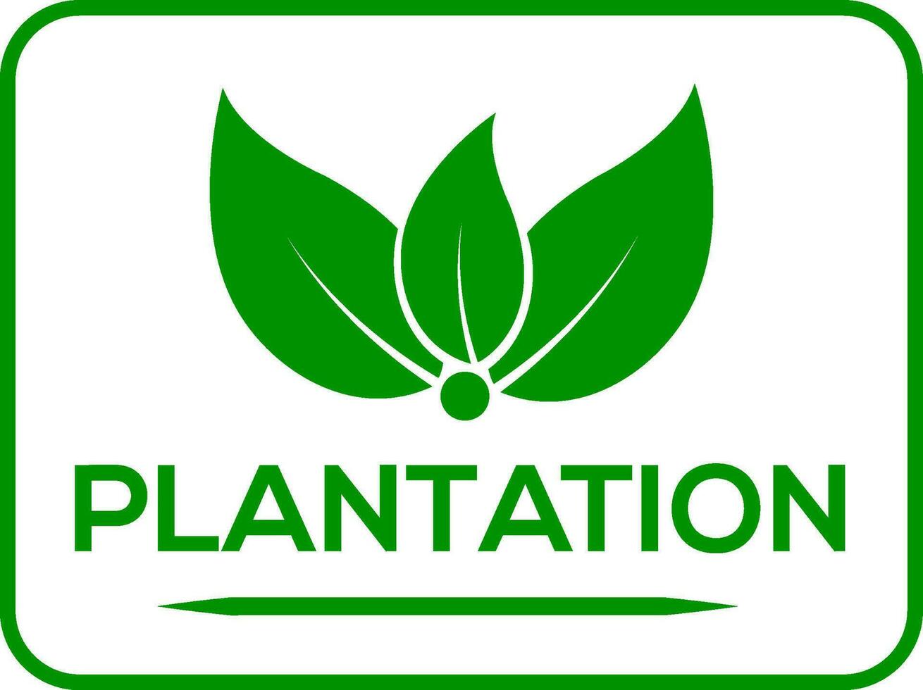 White background plantation vector logo or icon, plantation logo