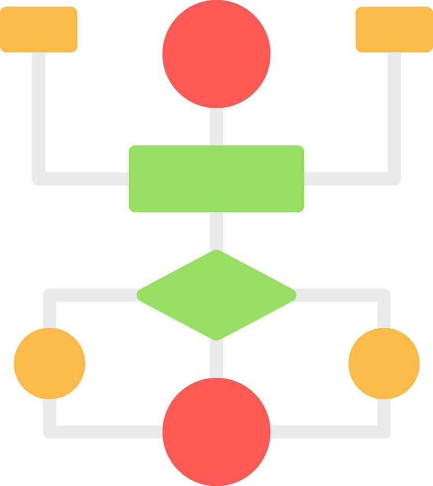 Flow Chart Vector Icon Design