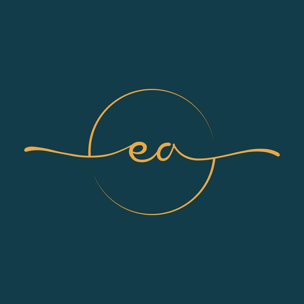 EA Creative logo design vector