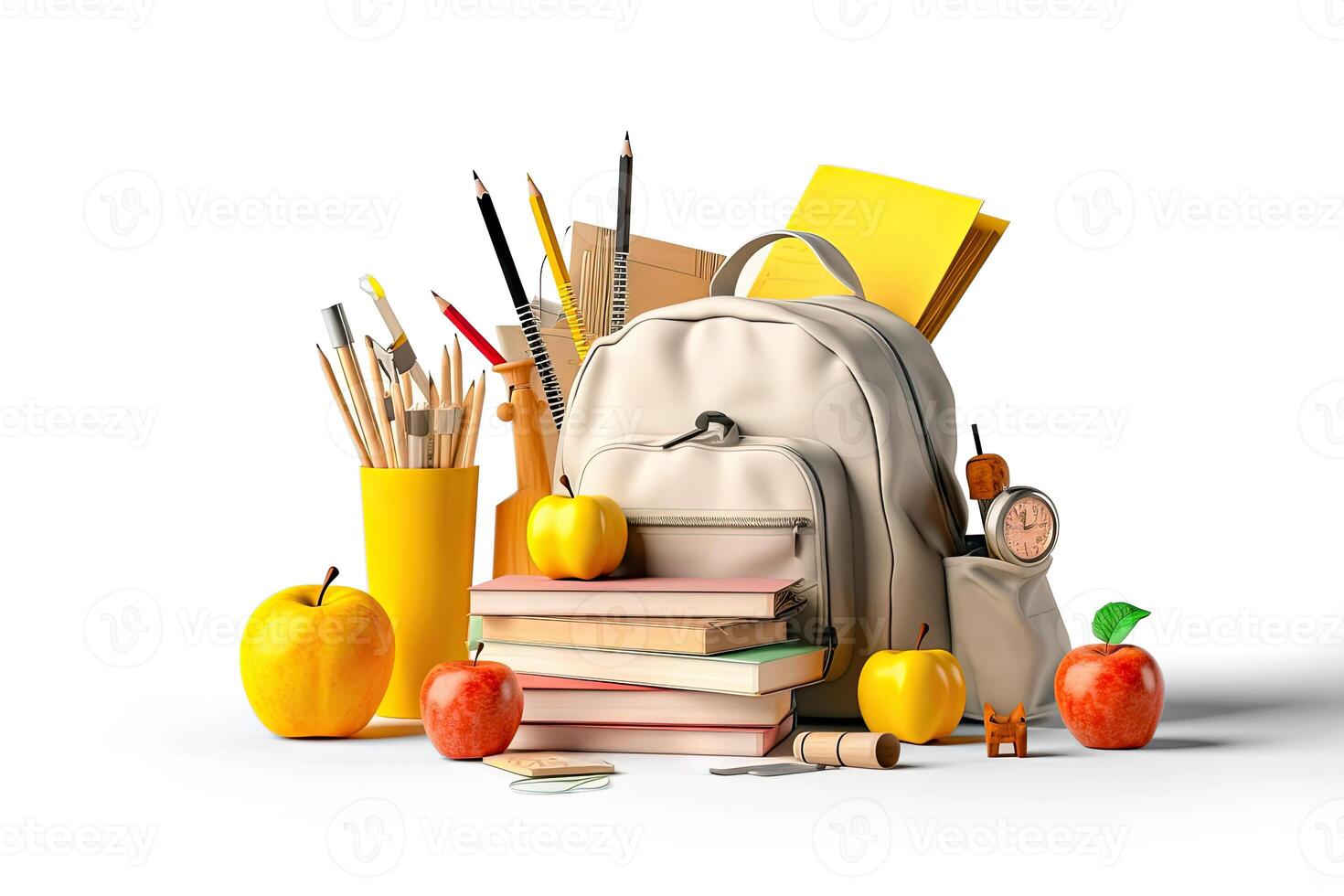 Back to School Essentials - Backpack and Supplies for Academic Success - Generative AI photo