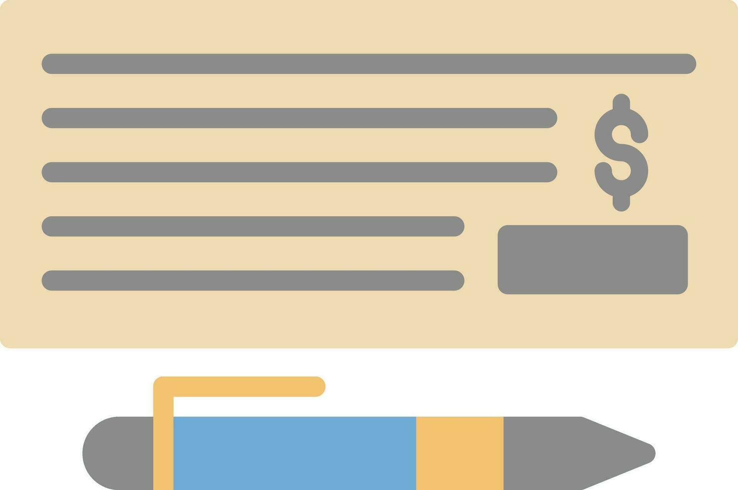 Cheque Vector Icon Design