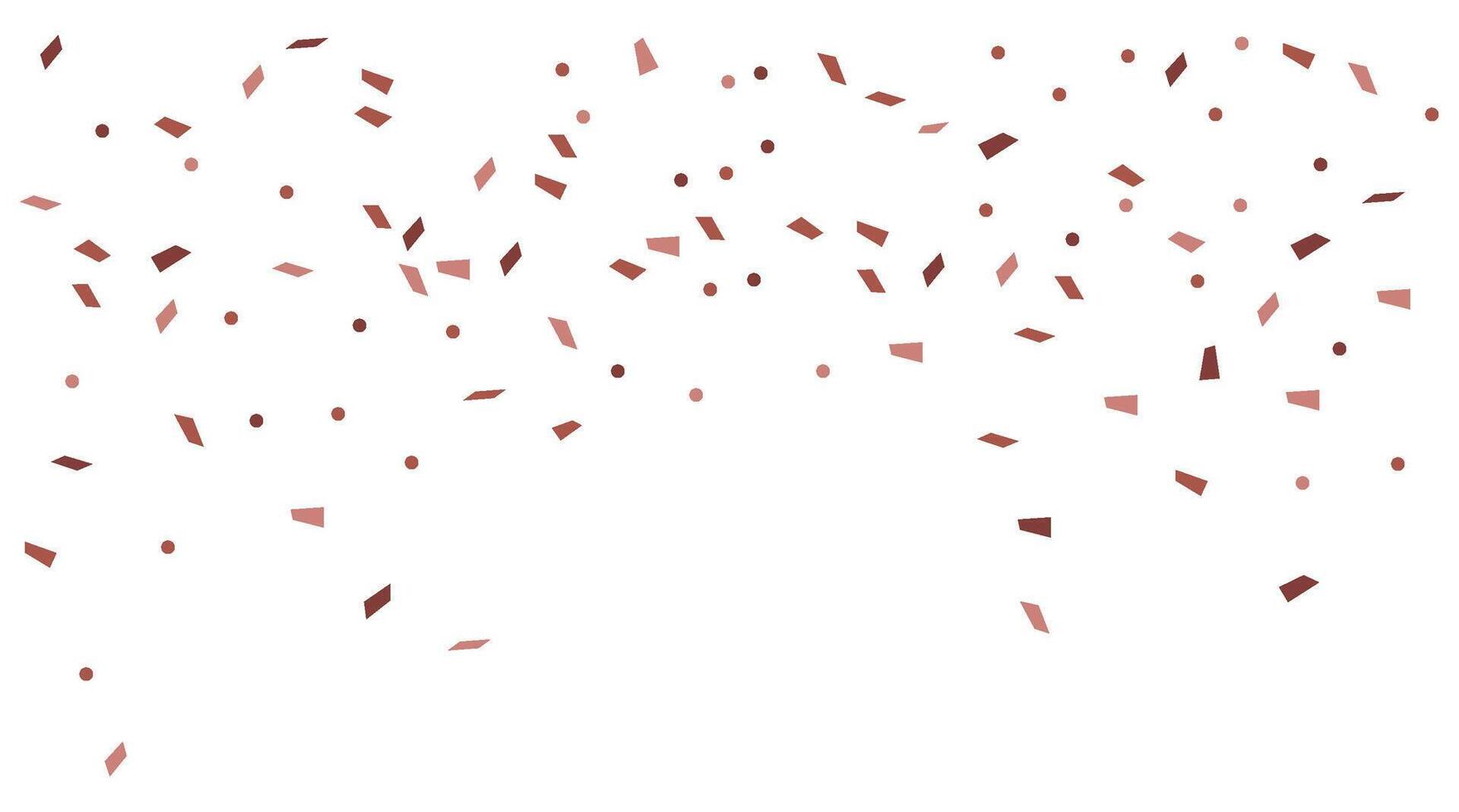 Festive confetti with circles in bronze color vector