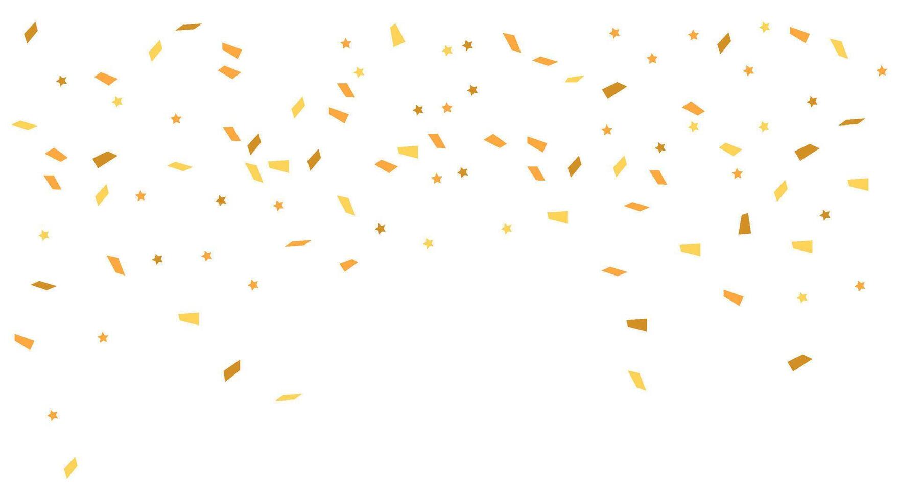 Festive golden confetti with stars vector