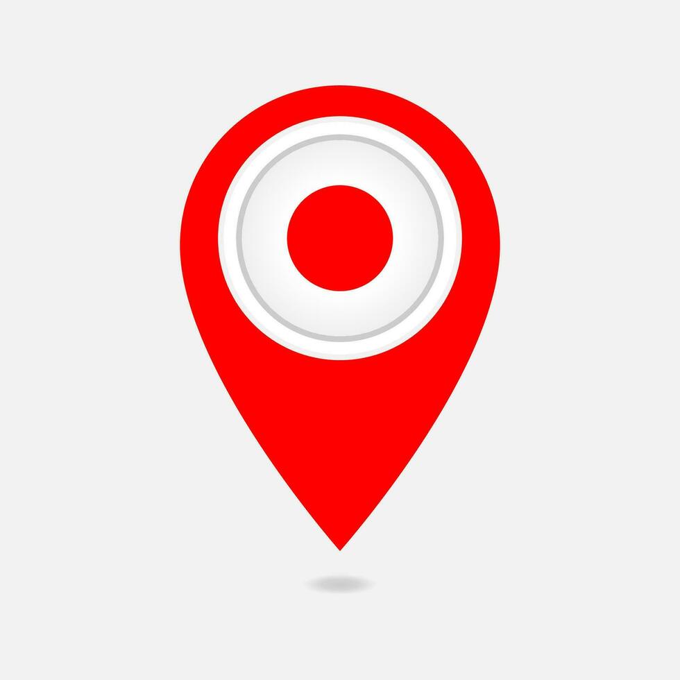 Japan pin location icon. Vector design.