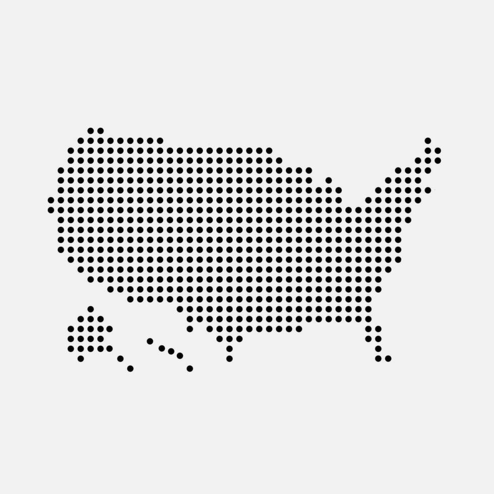 USA dotted map. Vector design.