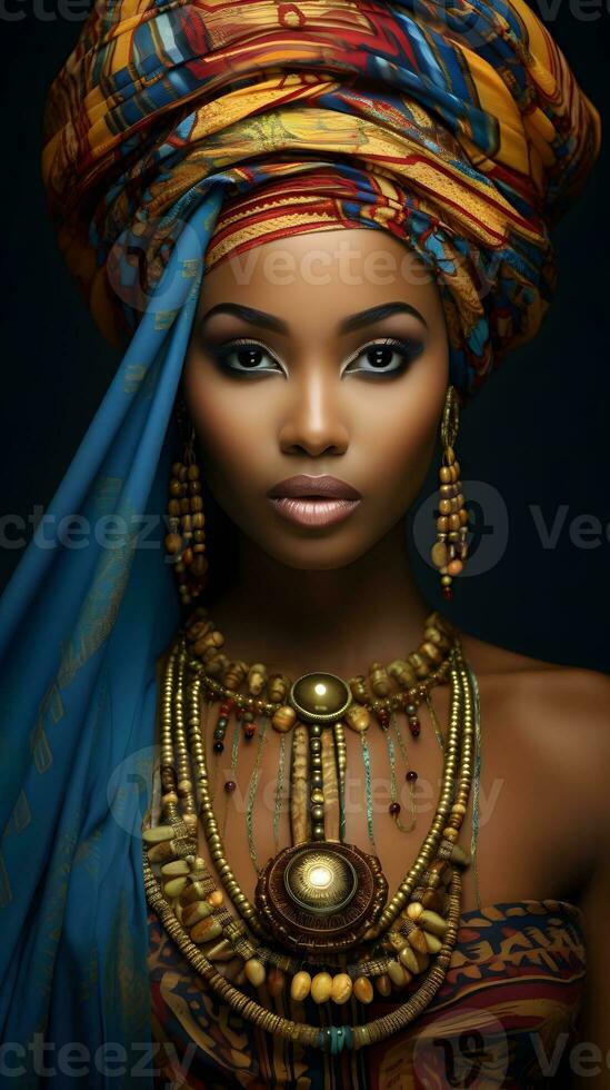 Closeup from a Beautiful young woman with ethnic clothes. photo