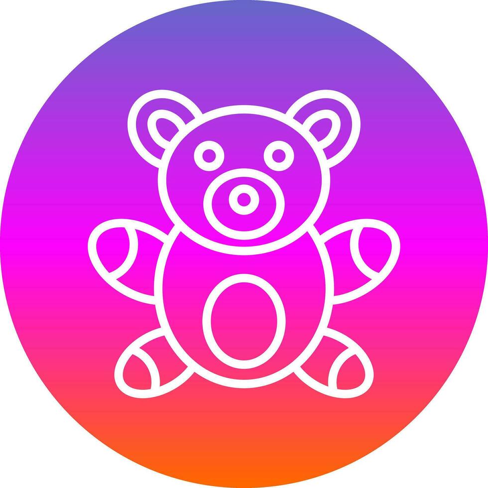 diseño de icono de vector de oso de peluche