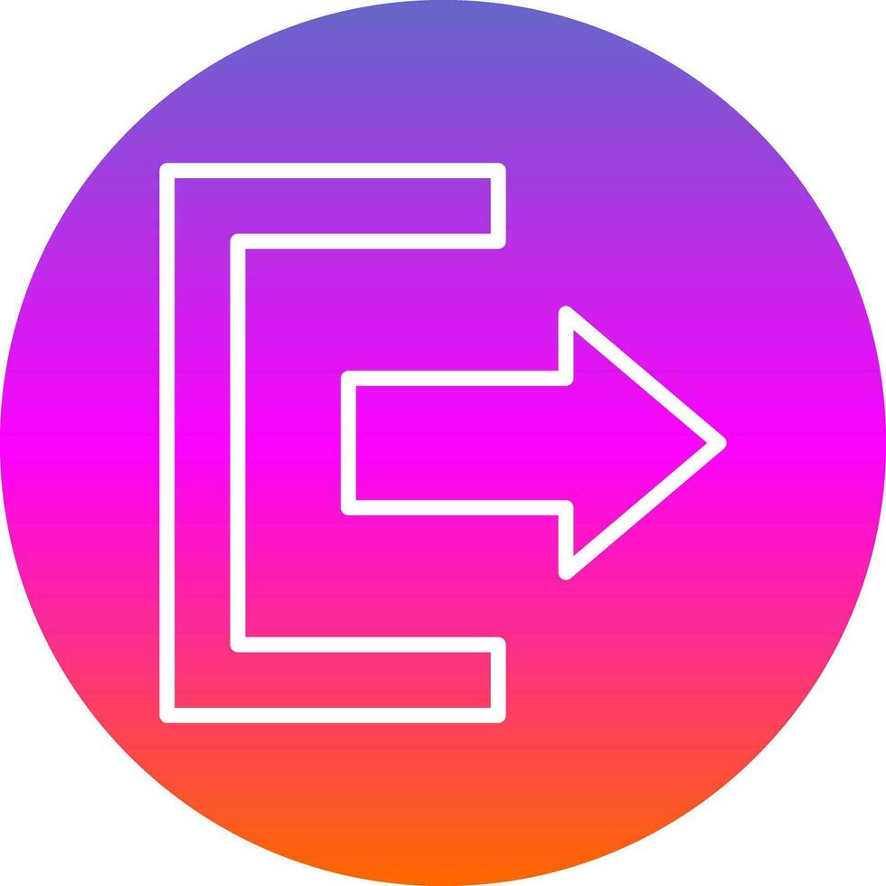 Exit Vector Icon Design