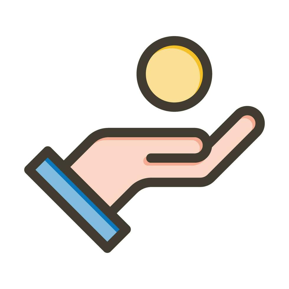 Beggar Vector Thick Line Filled Colors Icon For Personal And Commercial Use.