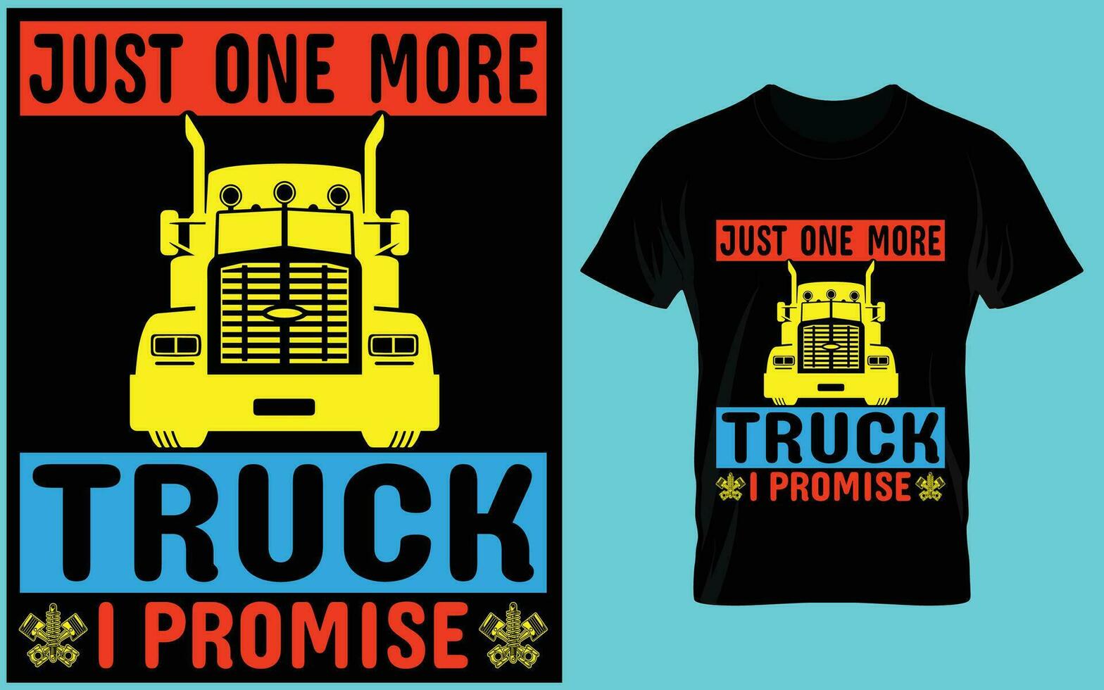 Truck Driver Vector T Shirt Design