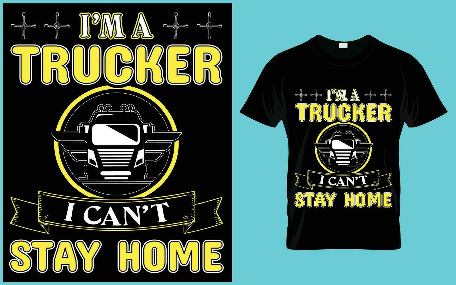 Truck Driver Vector T Shirt Design