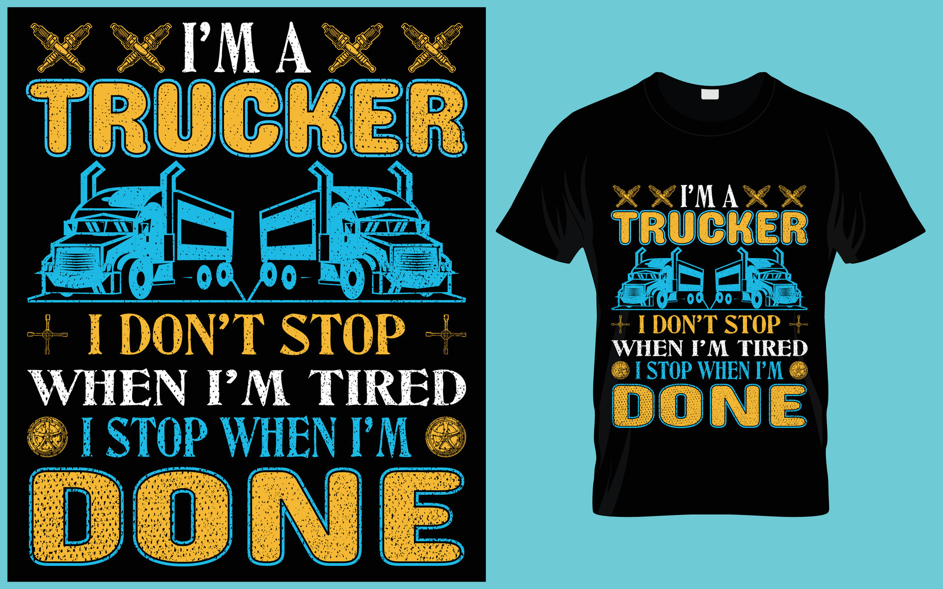 Truck Driver Vector T Shirt Design 27938141 Vector Art at Vecteezy