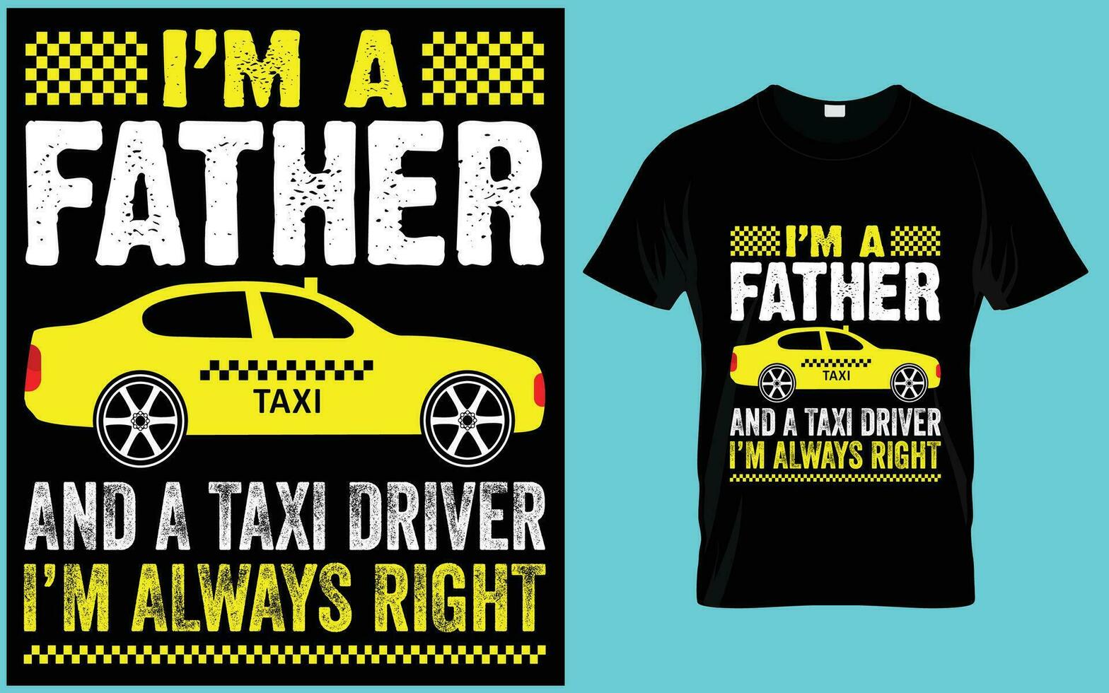 Print  Taxi Driver T Shirt Design vector