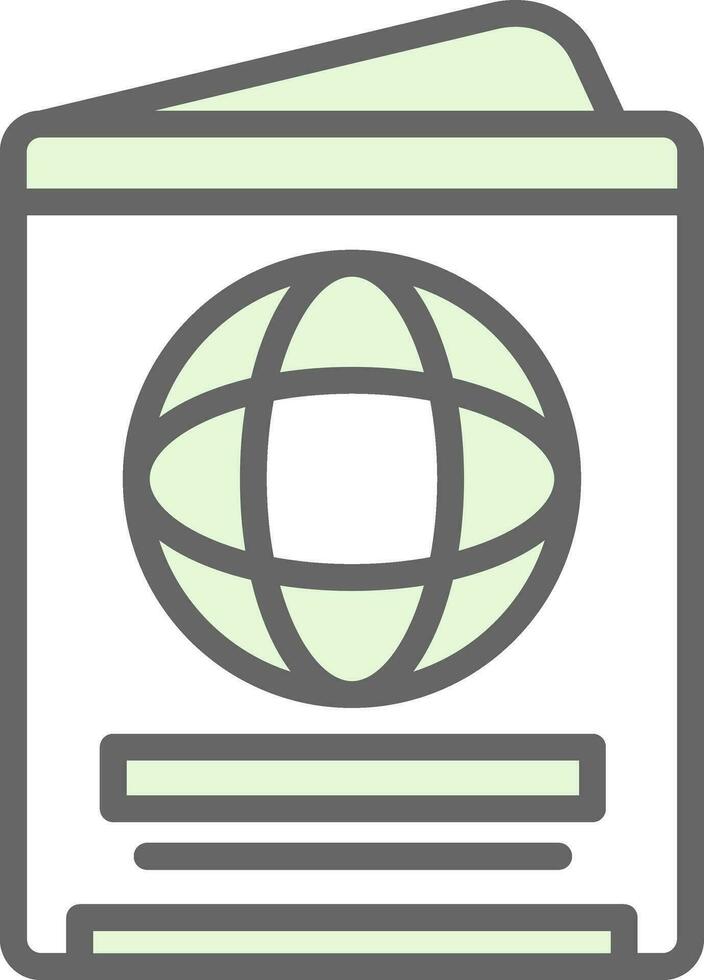 diseño de icono de vector de pasaporte