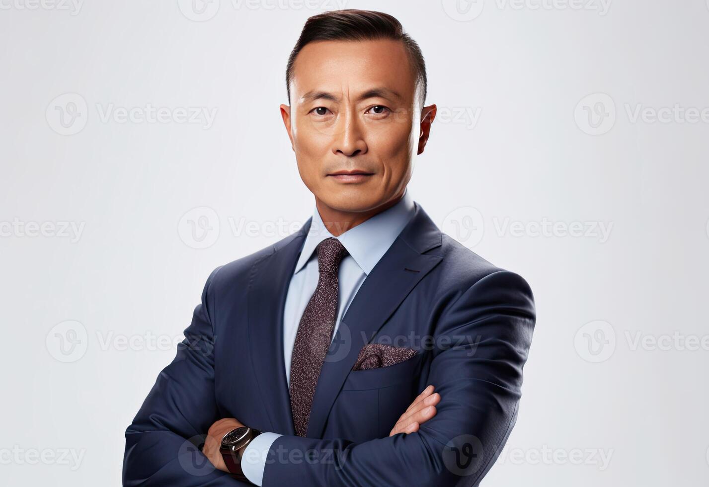 Optimistic and confident business man photo