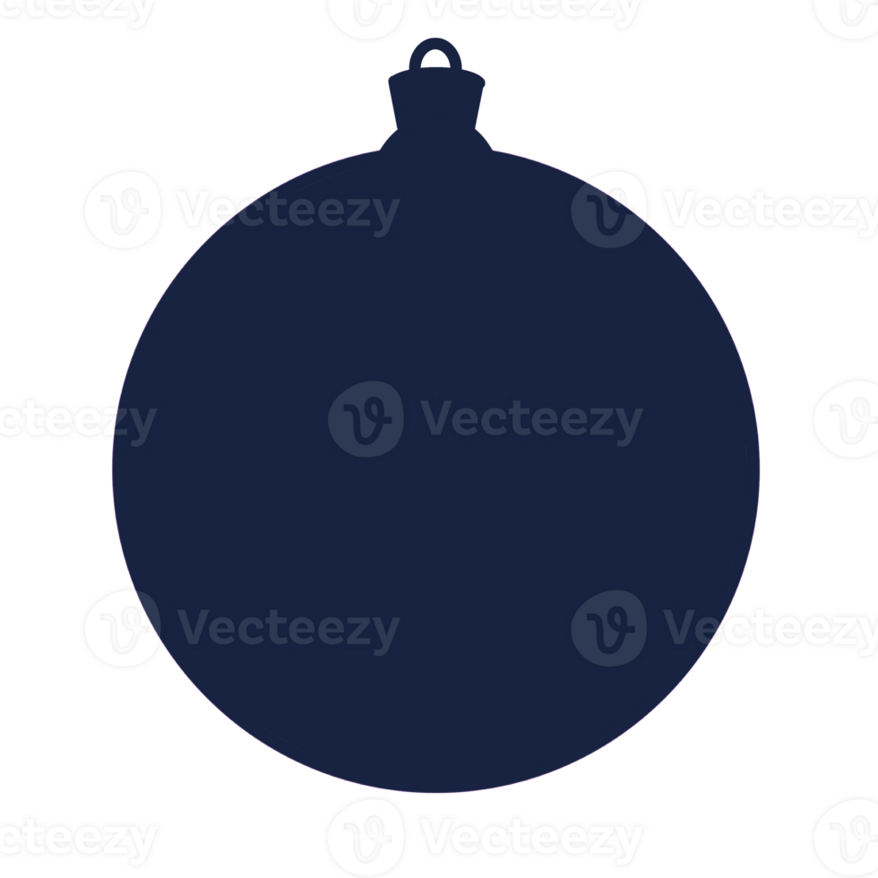 Christmas , Holiday, New year tree ball. Silhouette, icon. png
