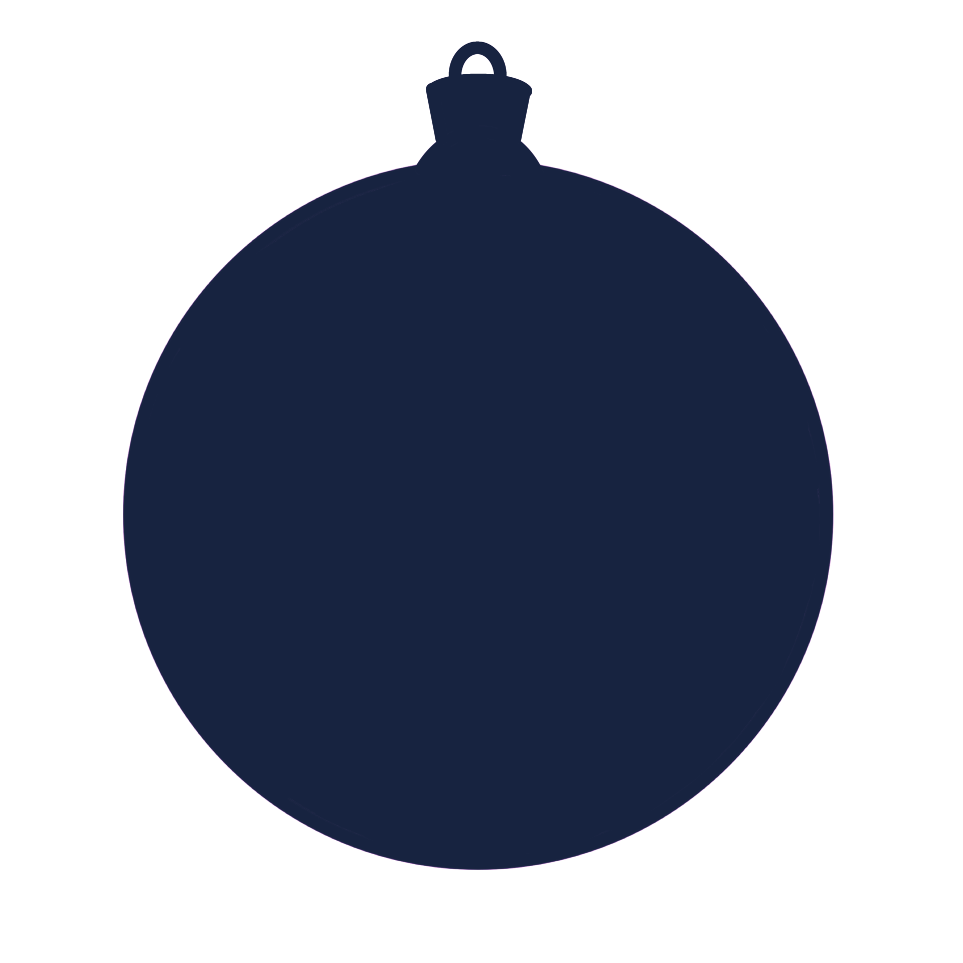 Christmas , Holiday, New year tree ball. Silhouette, icon. 27938404 PNG