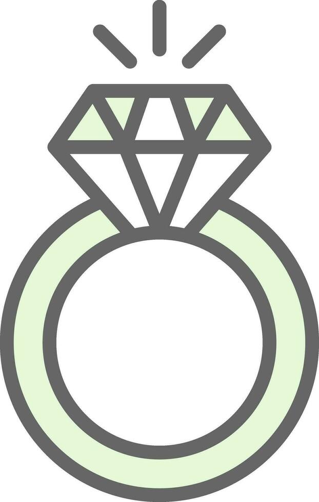 diseño de icono de vector de anillo de diamante