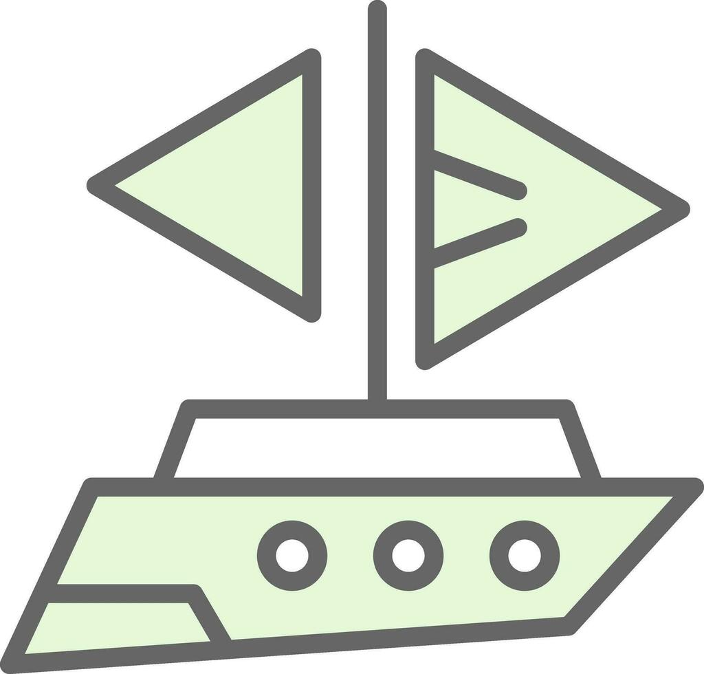 Yatch Vector Icon Design