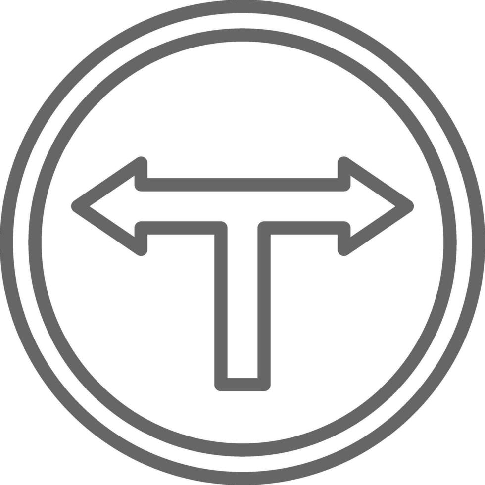 T Junction Vector Icon Design