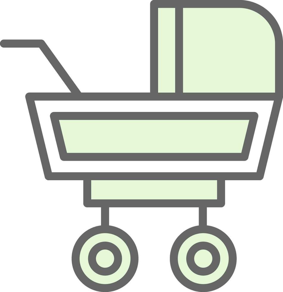 Baby Buggy Vector Icon Design