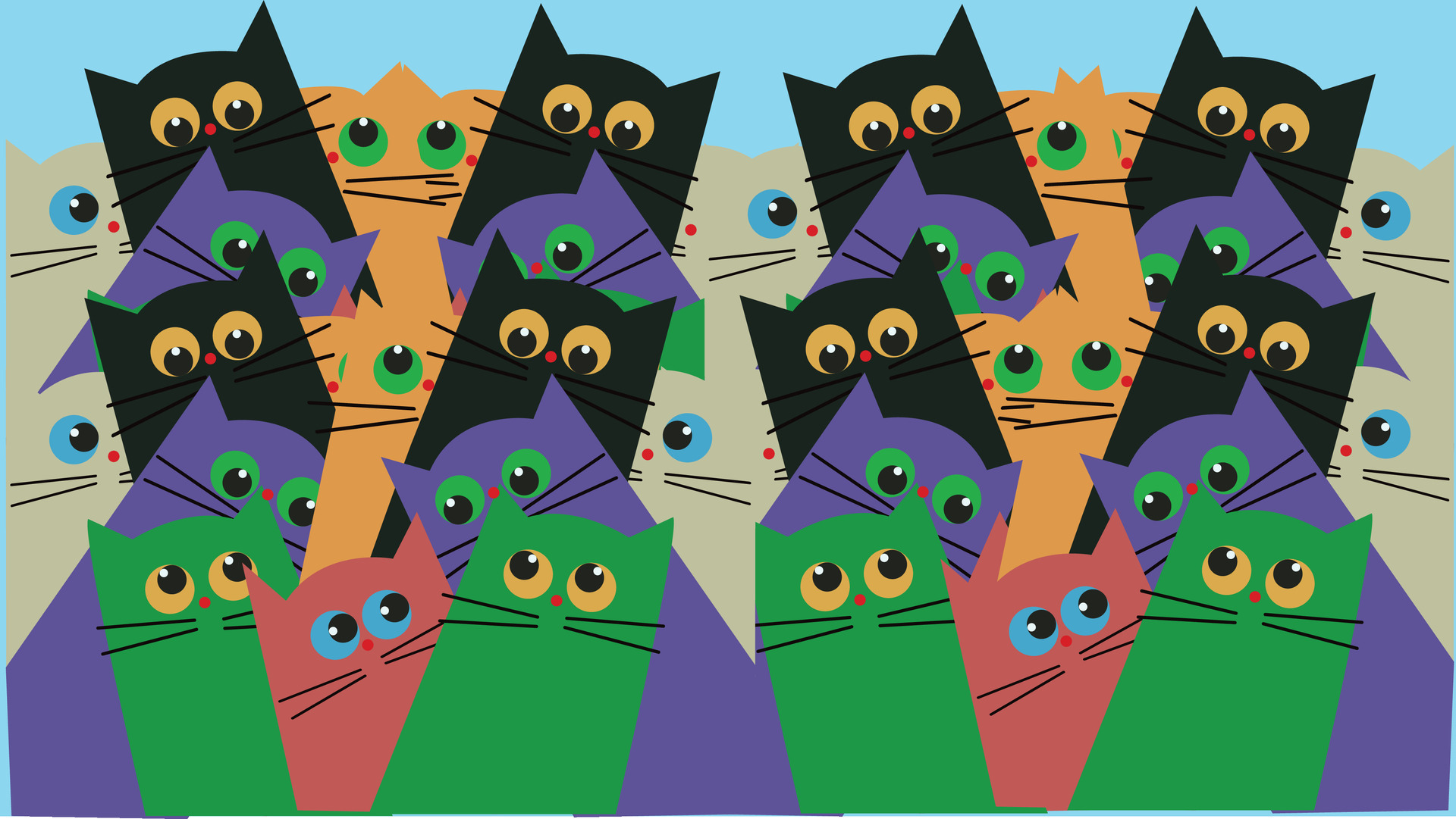 cat wallpaper for desktop 27938737 Vector Art at Vecteezy