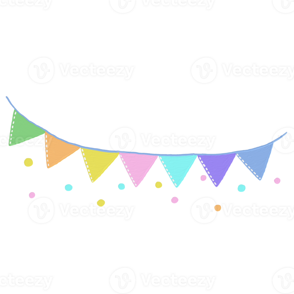 Colorful Party Flags png