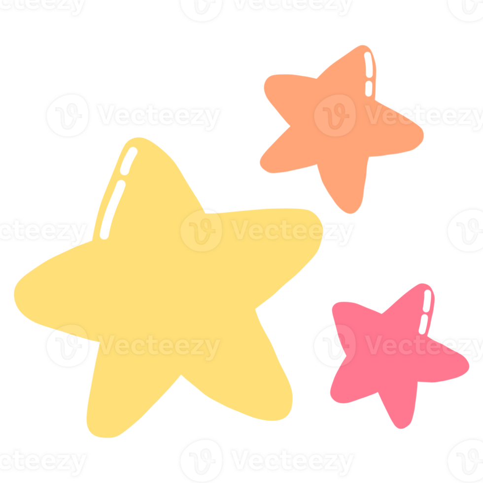Cute decorations star png