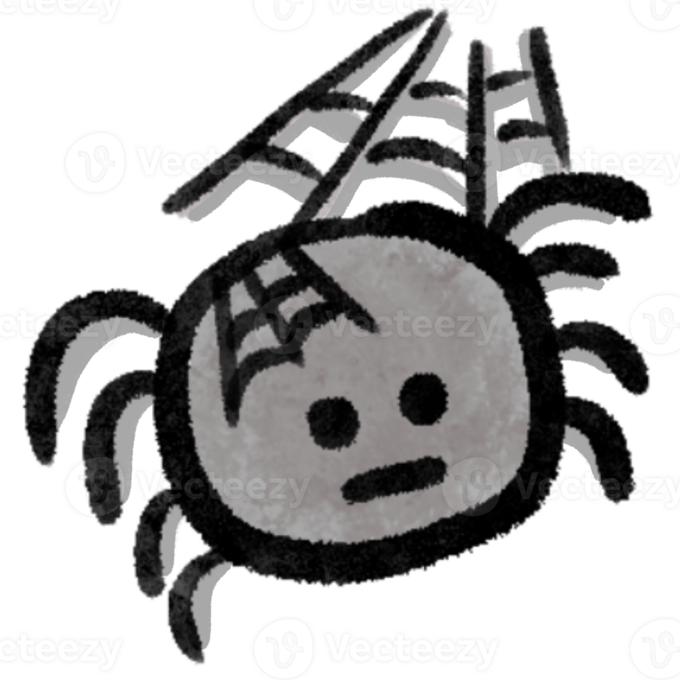 Spider Dangling on Web, Cartoon png