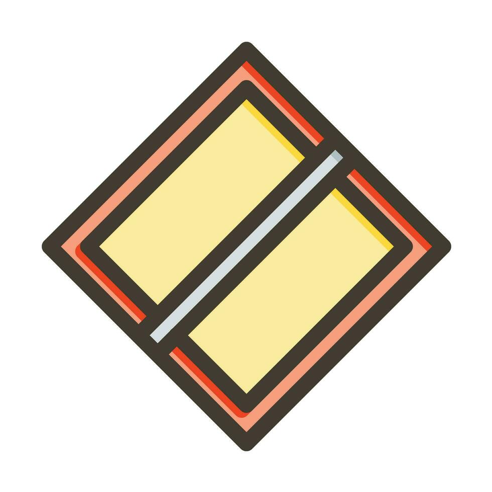 End Of Priority Vector Thick Line Filled Colors Icon For Personal And Commercial Use.