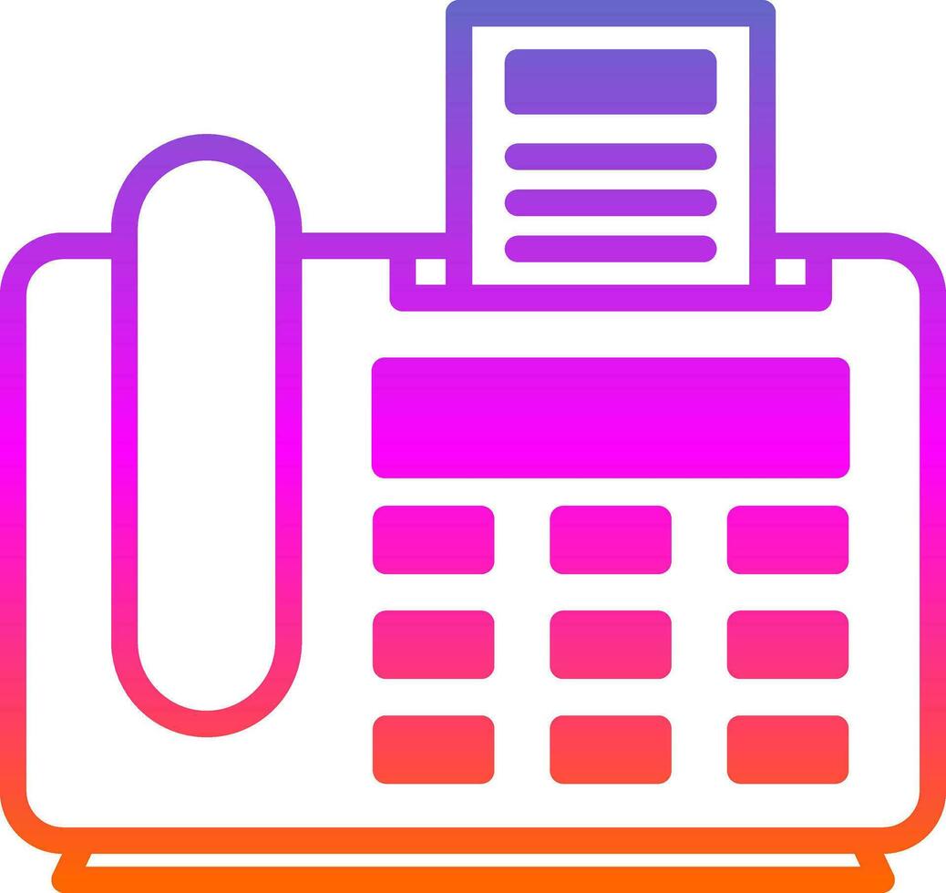 Fax Machine Vector Icon Design