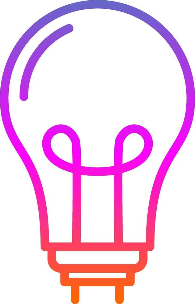 Led Bulb Vector Icon Design