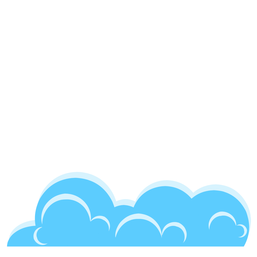Fluffy cloud border png
