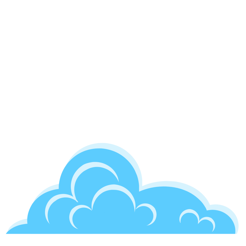 Fluffy cloud border png