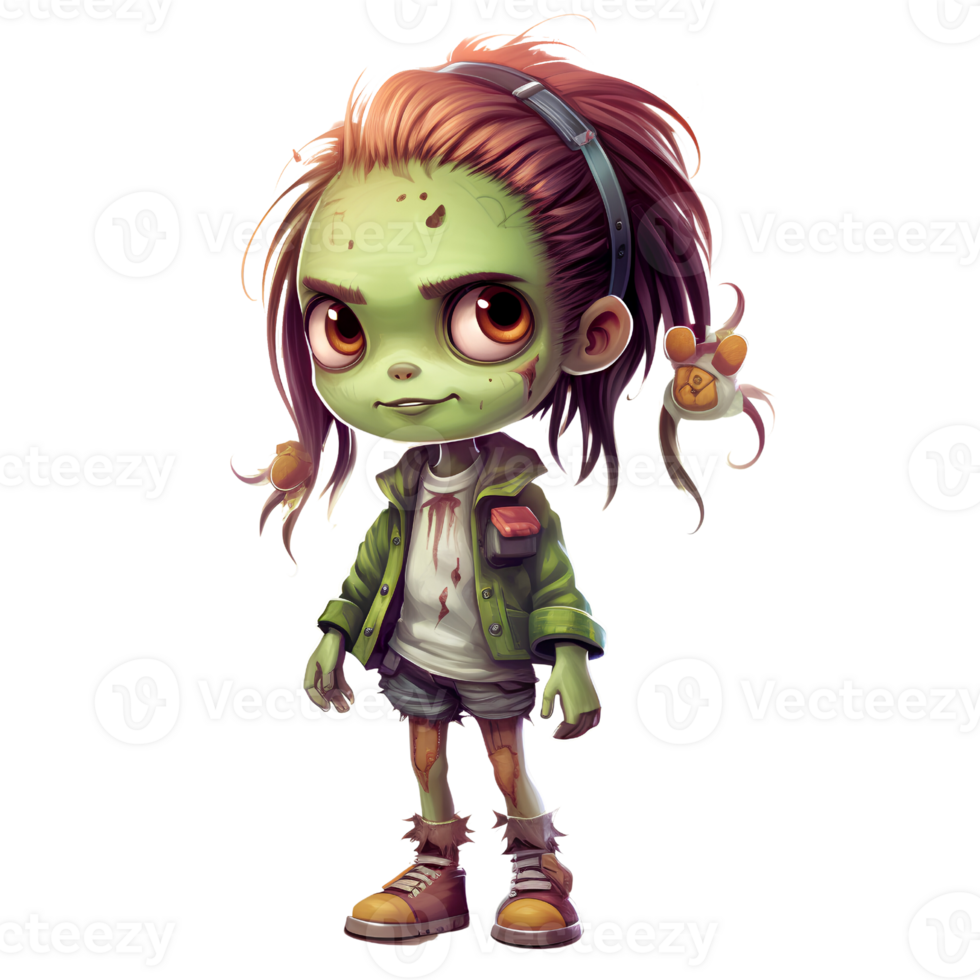 zombie vampire mummy cartoon ai generate png