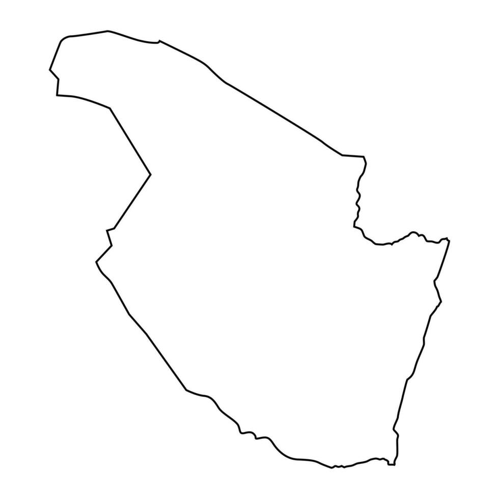 Al Qadarif State map, administrative division of Sudan. Vector illustration.