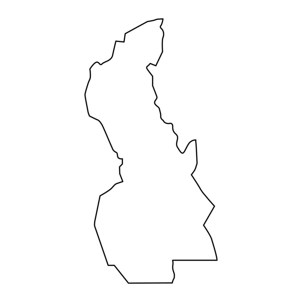 White Nile State map, administrative division of Sudan. Vector illustration.