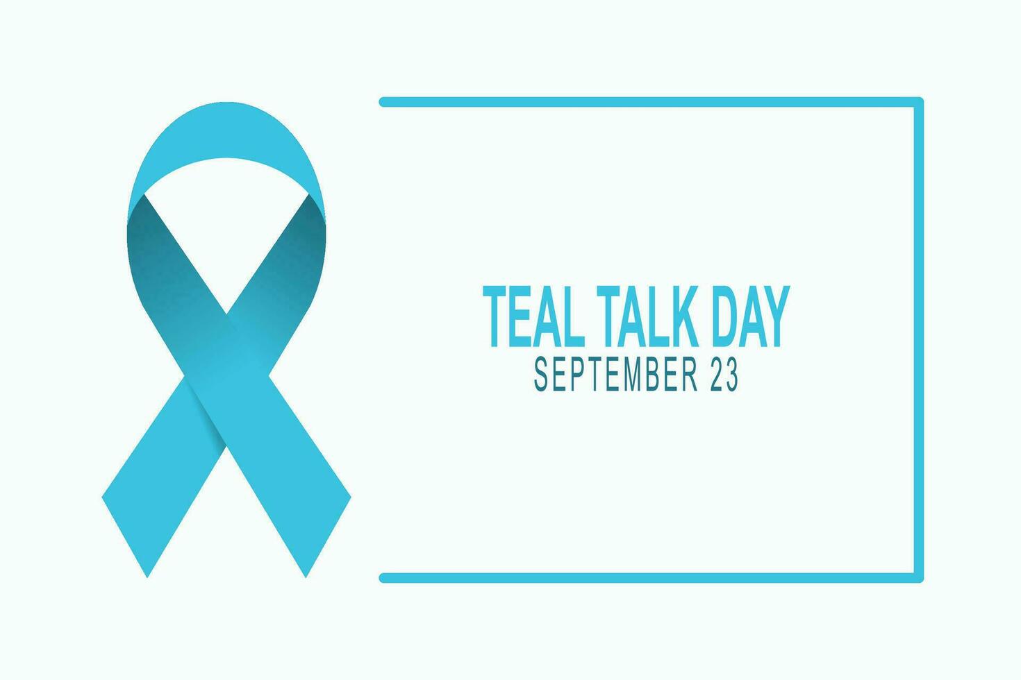 Teal Talk Day background. vector