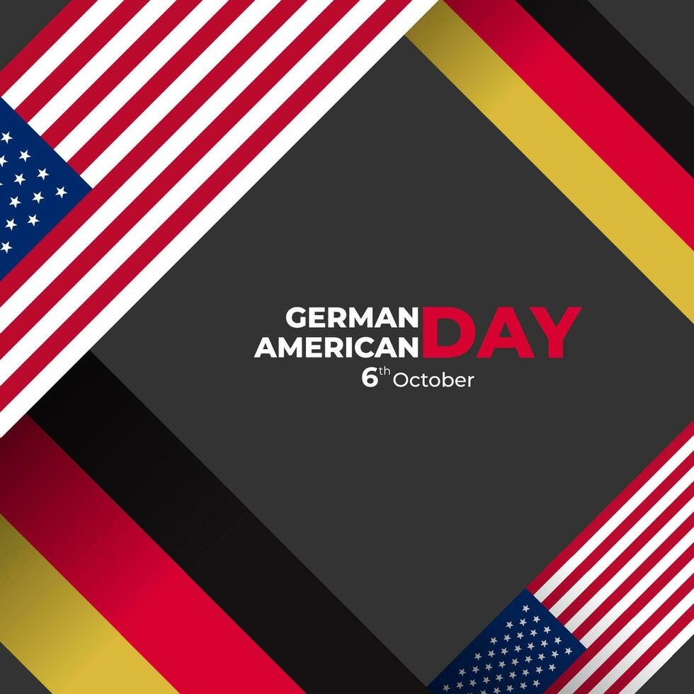 alemán americano día. adecuado para bandera saludo tarjeta y póster vector