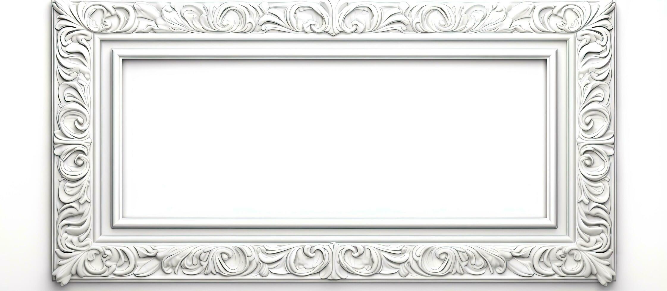 White background illustration with frame isolated photo