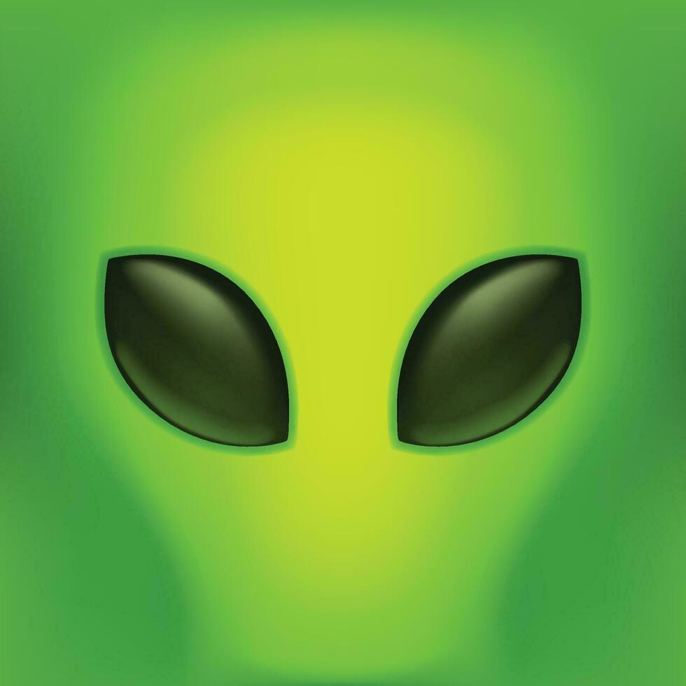 green alien on green back vector