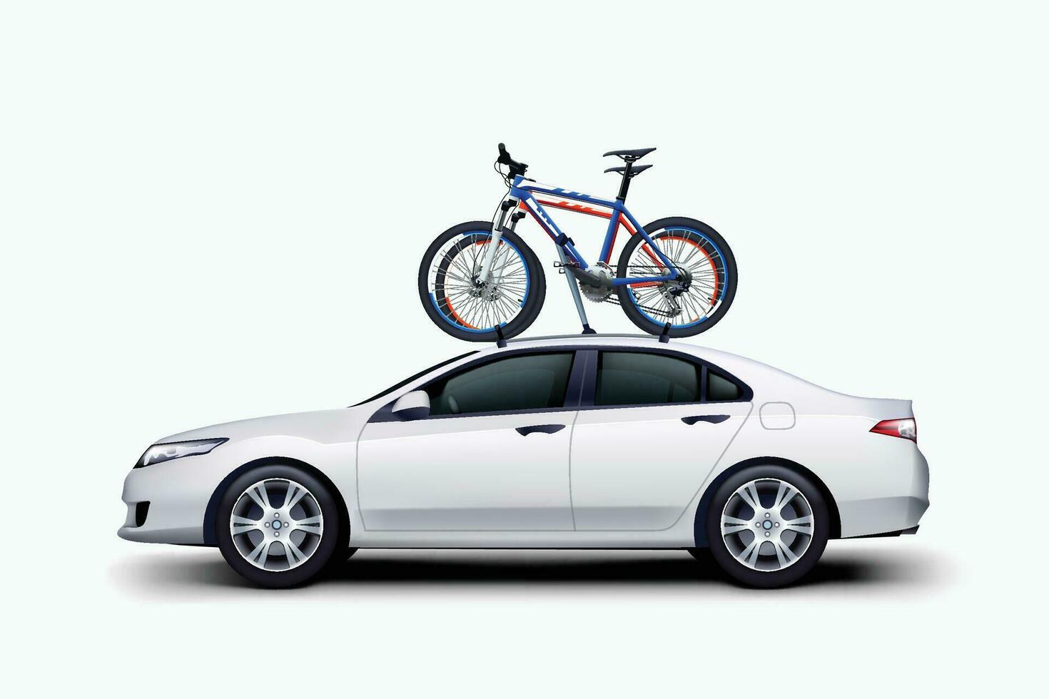bicycles on car vector