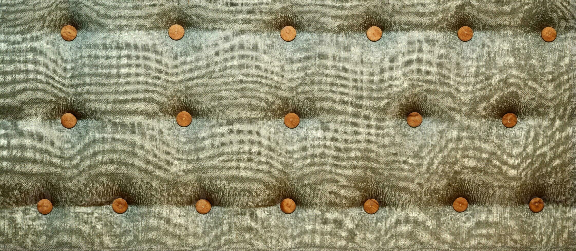 Button textured vintage fabric for a sofa photo