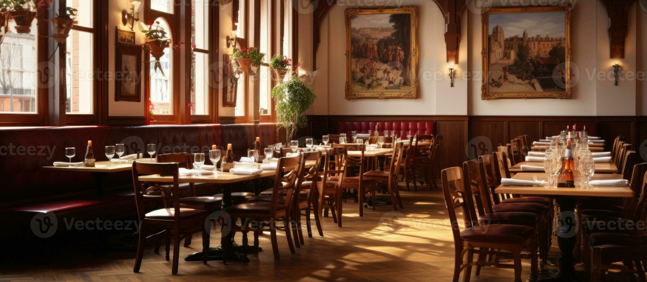 Traditional German restaurant decor photo