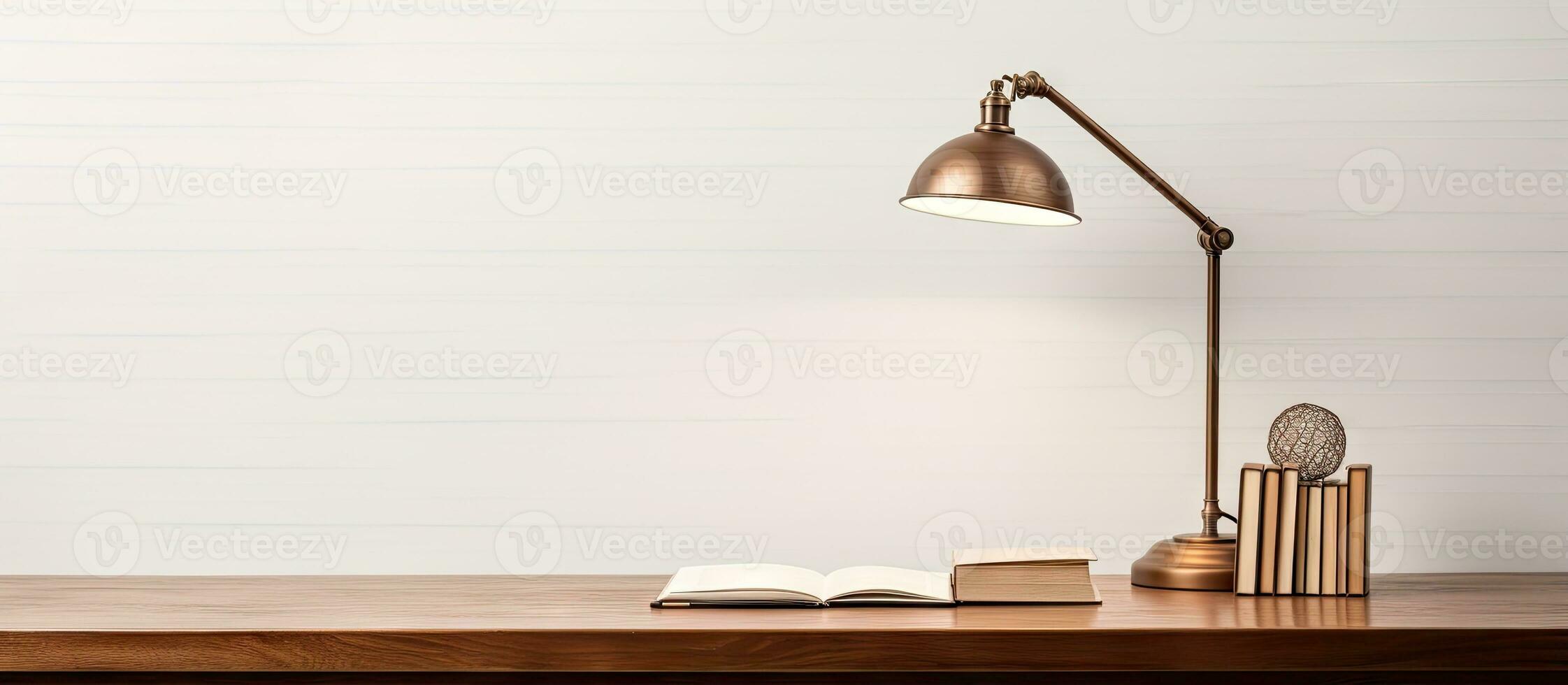 Desk lamp on white background photo